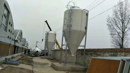 飼料罐玻璃鋼材質,玻璃鋼喂豬料塔,養殖場料塔